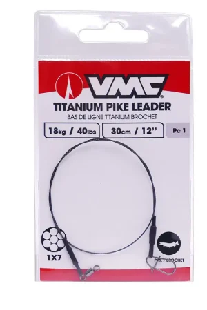 Bas de ligne VMC Titanium Pike Leader 18kg (x1) Remise