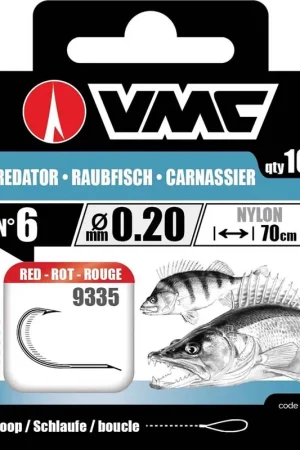 Hame&ccedil;ons Mont&eacute;s Nylon VMC Predator (x10) Meilleure Vente