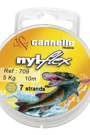 Réduction Bas de ligne acier carnassier cannelle nylflex c709 10m