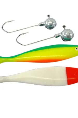 Kit Leurres Silure Overfight Kit Shad (x2) + Jighead (x2) Jusqu'à Épuisement Des Stocks
