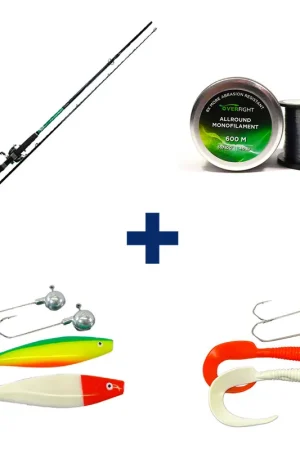 Seulement Aujourd'hui Pack Tank Heavy Spin + Monofilament + 2 Leurres