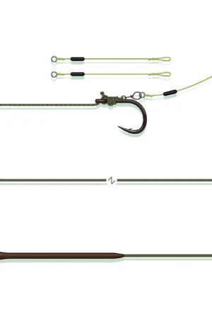 Bas de Ligne Madcat Quick Change Pellet Rig 65cm 0.90mm/1.35mm 75kg n°2/0 Haute Qualité