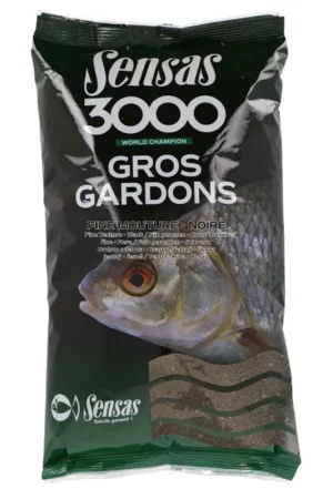 Vente Directe Amorce Sensas 3000 Gros Gardons Fine Mouture Noire 1kg