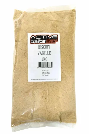 Nouvel Arrivage Farine pour la pêche au coup active baits biscuit vanille