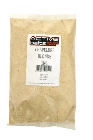 Farine pour la pêche au coup active baits chapelure blonde 1kg Paiement Sécurisé