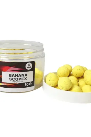 Achetez Aujourd'hui Bouillettes flottantes carpe mack2 high viz pop up Scopex Banane 15mm 50g