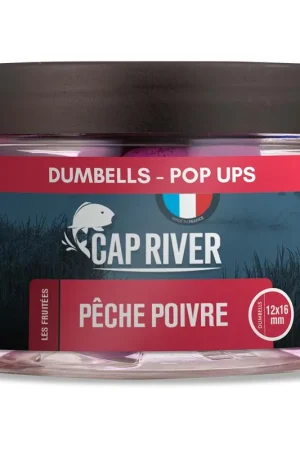 Top Vente Dumbells Pop Up Cap River Pêche Poivre 12x16mm