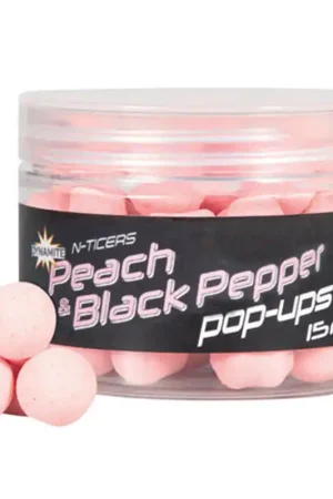 Pop up Dynamite Baits N-Ticers Peach & Black Pepper 15mm Jusqu'à Épuisement Des Stocks
