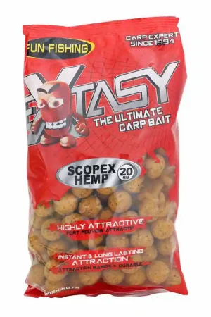 Bouillettes funfishing extasy Scopex Hemp 800gr Vente Flash