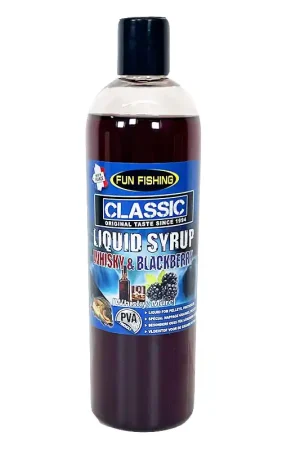 Booster Fun Fishing Classic Liquid Syrup Whisky Blackberry 480ml Vente Directe