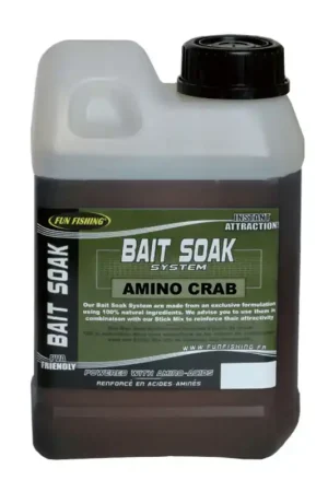 Vente Directe Liquide de trempage carpe fun fishing bait soak system amino crab 1l
