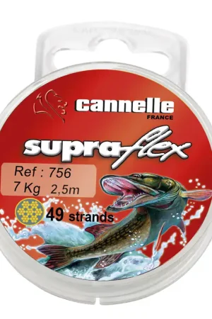 Bas de ligne acier carnassier cannelle supraflex c756 2.50m Top Vente