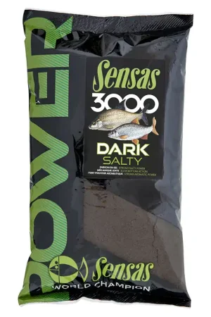 Amorce SENSAS 3000 Power Dark Salty 1kg Certifié
