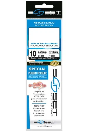 Bas de ligne bateau Special Poisson de roche Sunset Commander Maintenant