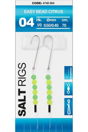 Quantité Limitée Bas de Ligne SPRO Salt Rig Easy Bead Citrus 1/0