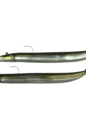 Acheter Direct Leurres souples fiiish double combo crazy sand eel 100 off shore 10cm 10g kaki