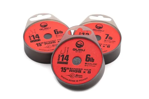 Bas de Ligne Guru SMWG Bait Band Ready Rig 38cm (8 Pièces) Satisfait Ou Remboursé