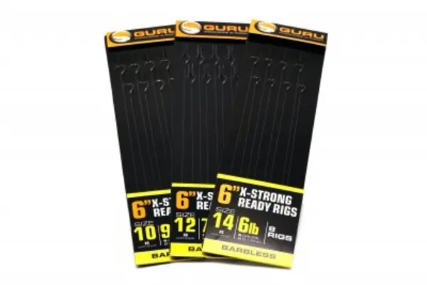 Seulement Aujourd'hui Bas de Ligne Guru XS Carp Pole Spade Rigs Barbless 15cm (8 Pièces)