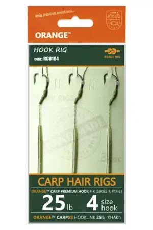 Prix Choc Life Orange Carp Hair Rigs, 3pcs