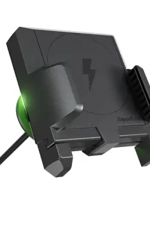 AquaAmp 925X-SS Support de Charge à Pince Vertical Fin avec LED 25W Qi2.2 Soldes