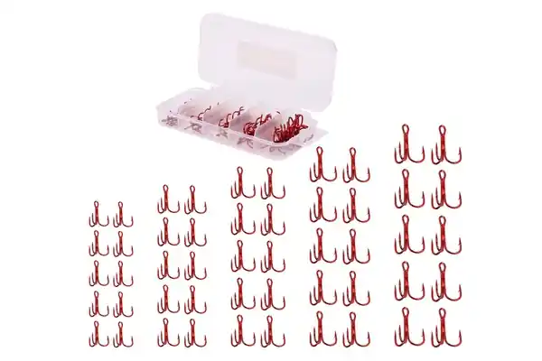 Quantité Limitée Boîte d’hameçons triples rouges Fish4All (50pcs!)