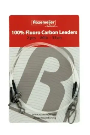 Bas de Ligne Rozemeijer 100 % Fluorocarbone 35cm (2 Pièces) Vente Directe