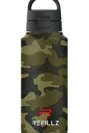 Gourde camouflage Refillz vert urbain/noir Commander Vite