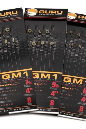 Bas de Ligne Guru QM1 Bait Bands Ready Rigs 10cm (8 Pièces) Dernière Chance