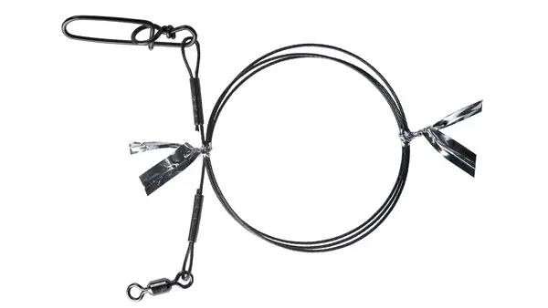 Bas de Ligne pour Carnassiers BKK 7x7 Wire Leader HD Pike Snap 40cm (2 Pièces) Certifié