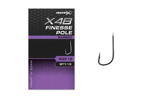 Promotion Saisonnière Hameçons Matrix X4B Finesse Pole pour Poissons Blancs – 10 Pièces