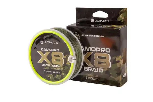Tresse Carpe Ultimate Camopro X8 Braid (600m) Achat Immédiat