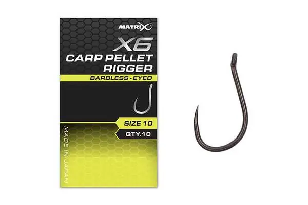 Prix Bas Hameçons Sans Ardillon Matrix X6 Carp Pellet Rigger – 10 Pièces