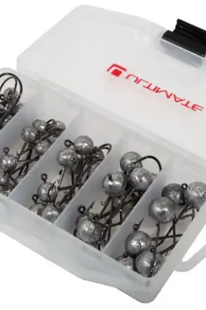 Boîte avec assortiment de têtes plombées Ultimate Jighead Selection Tacklebox (45pcs) Prix Choc