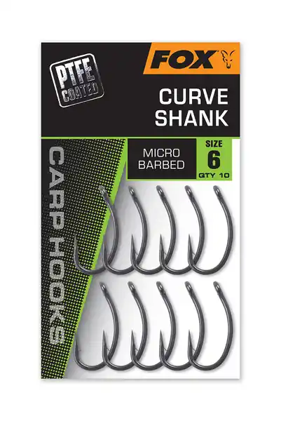 Prix Réduit Hameçon Carpe Fox Curve (10 Pièces)