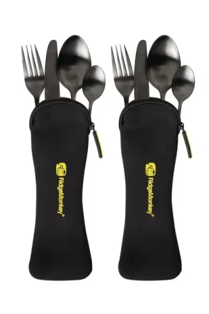 Set de couverts Ridgemonkey DLX Cutlery Set Twin Pack Satisfait Ou Remboursé