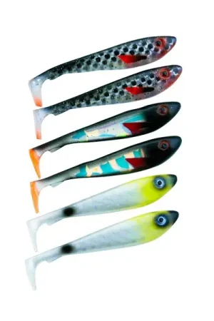 Offre Exclusive Leurre souple Svartzonker McRubber Shad 9cm Mix - Overcast (6 pièces)