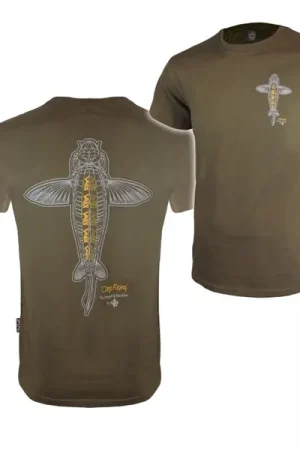 Offre Du Jour T-Shirt Vass 'Carp Rising' Khaki Edition