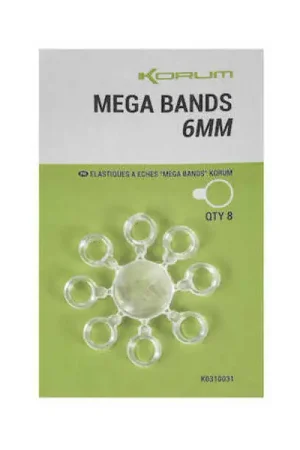 Marque Elastiques Korum Mega Bands 8mm (8pcs)