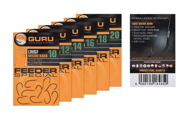 Achat Immédiat Hameçons Guru Light Wide Gape Feeder Micro Barbed (10 pcs)