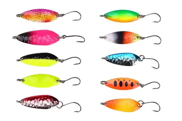 Vente Flash Kit de Cuillères Fish4all Trout Spoon Box Mix 2.9g-3.3g (10 Pièces)