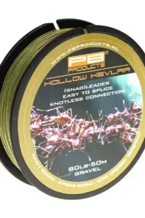 PB Products Hollow Kevlar Leader 50m (80lb) Prix Choc
