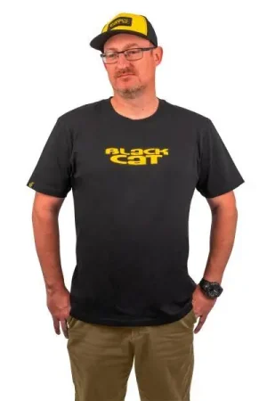 Black Cat Logo Black T-Shirt Prix Choc