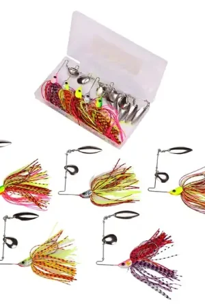 Prix Réduit Coffret de spinnerbaits vibrants Fish4All 15g (5pcs)