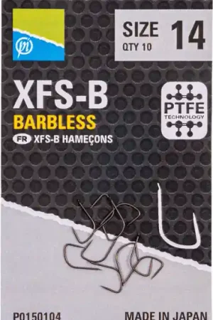 Retour Gratuit Hameçons pour Poissons Blancs Preston XFS-B (sans Ardillon) (10pcs)