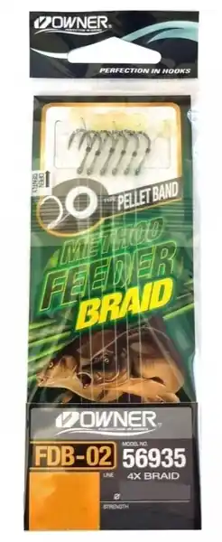 Nouveauté Bas de ligne avec élastiques Owner 56935-FDB2 Pel band (6 pcs)
