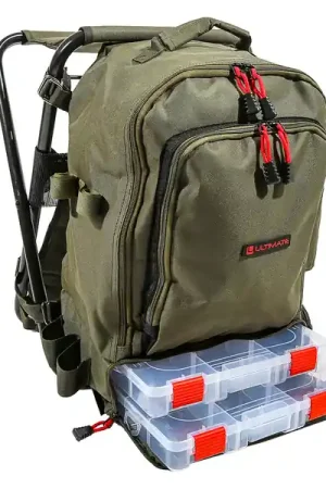 Ultimate Angler Backpack Chair (2 Boîtes de Pêche Incluses) Usine Directe