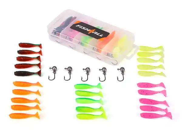 Vente Directe Boîte Fish4all Mini Softbait & Jighead Box (30 Pièces)