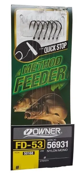 Soldes Owner 50168-FD53 QuickS Bas de ligne Feeder Sans Ardillon (10cm) (6 pièces)