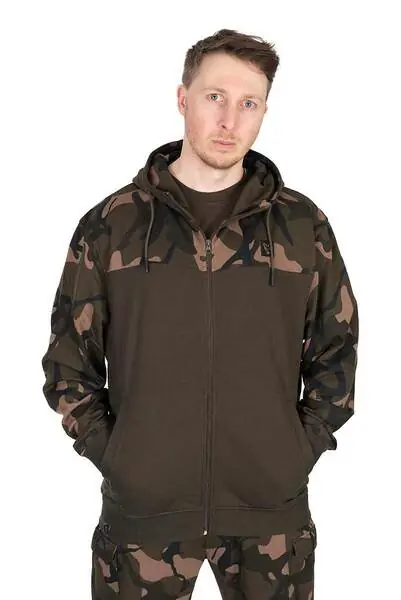 Veste Fox LW Khaki/Camo Split Zip Hoody Promotion Saisonnière
