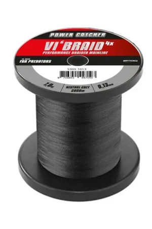 Tresse Spro Powercatcher Vi'Braid Grey (2000m) Soldes